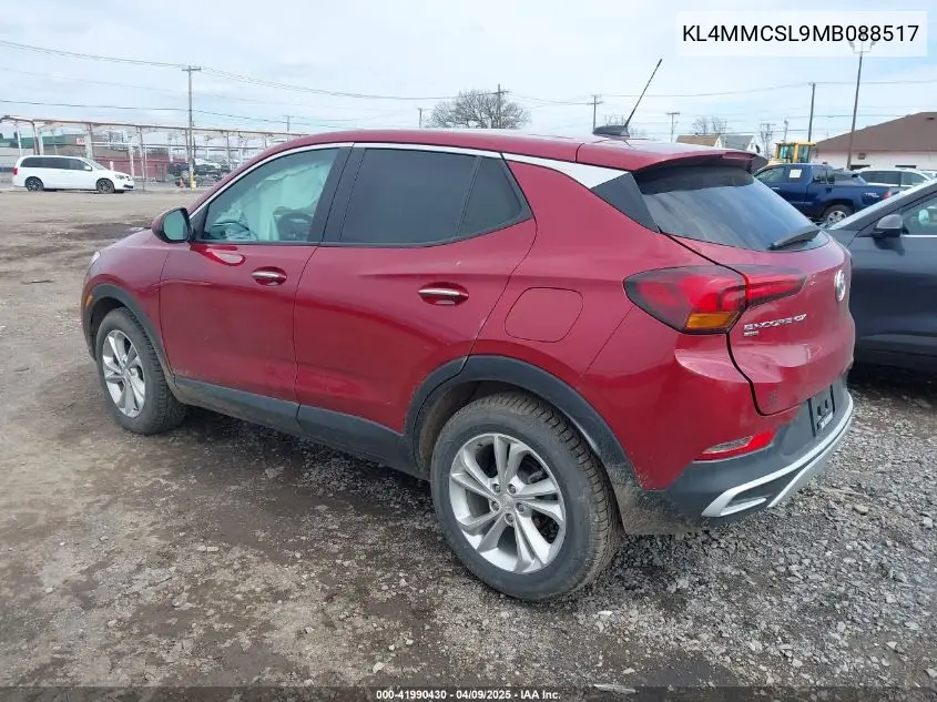 2021 Buick Encore Gx Awd Preferred VIN: KL4MMCSL9MB088517 Lot: 41990430