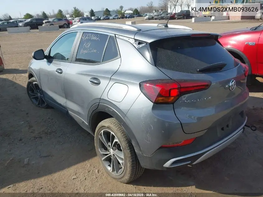 2021 Buick Encore Gx Fwd Select VIN: KL4MMDS2XMB093626 Lot: 42059662