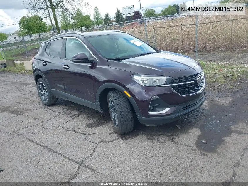 2021 Buick Encore Gx Fwd Select VIN: KL4MMDSL2MB151382 Lot: 42198480