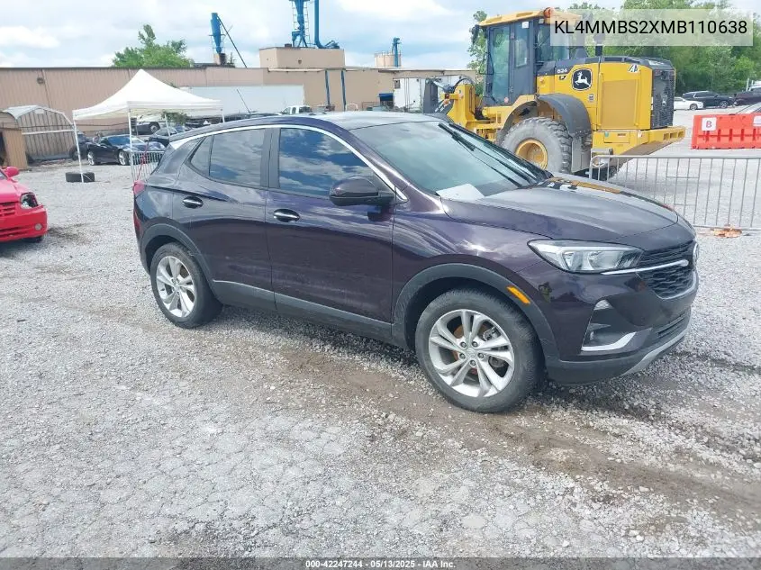 2021 Buick Encore Gx Fwd Preferred VIN: KL4MMBS2XMB110638 Lot: 42247244