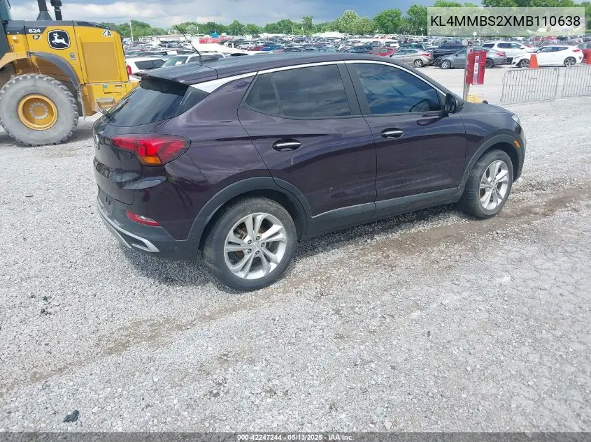 2021 Buick Encore Gx Fwd Preferred VIN: KL4MMBS2XMB110638 Lot: 42247244