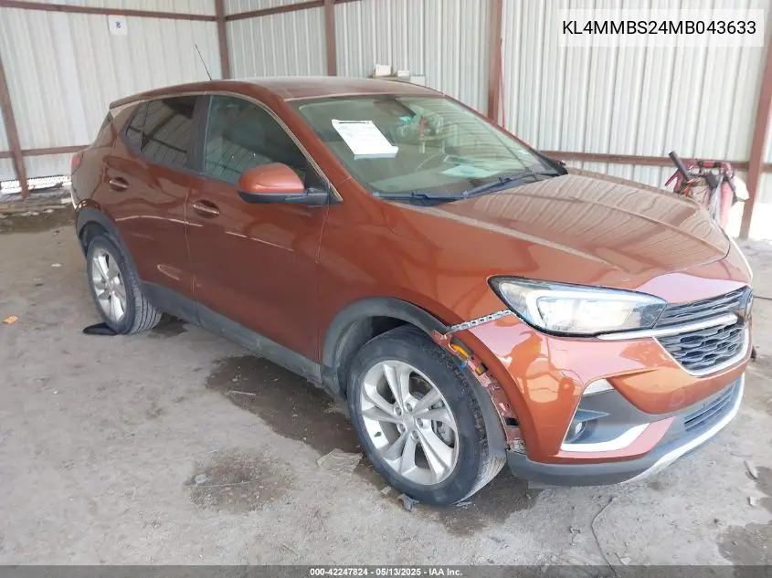2021 Buick Encore Gx Fwd Preferred VIN: KL4MMBS24MB043633 Lot: 42247824