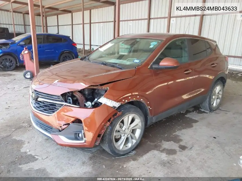 2021 Buick Encore Gx Fwd Preferred VIN: KL4MMBS24MB043633 Lot: 42247824
