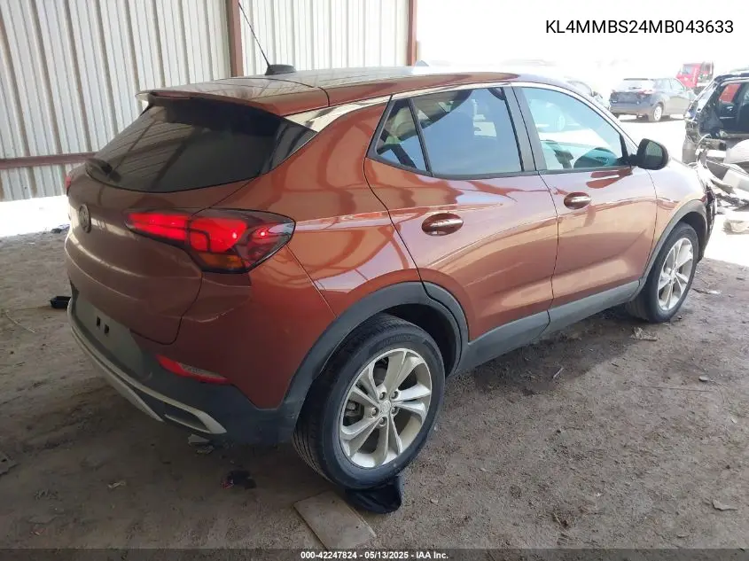 2021 Buick Encore Gx Fwd Preferred VIN: KL4MMBS24MB043633 Lot: 42247824