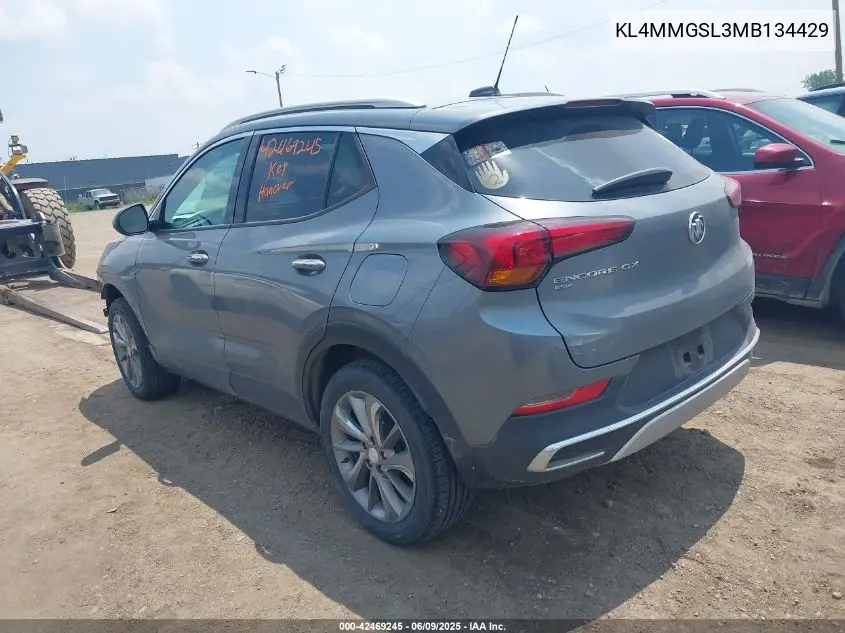 2021 Buick Encore Gx Awd Essence VIN: KL4MMGSL3MB134429 Lot: 42469245