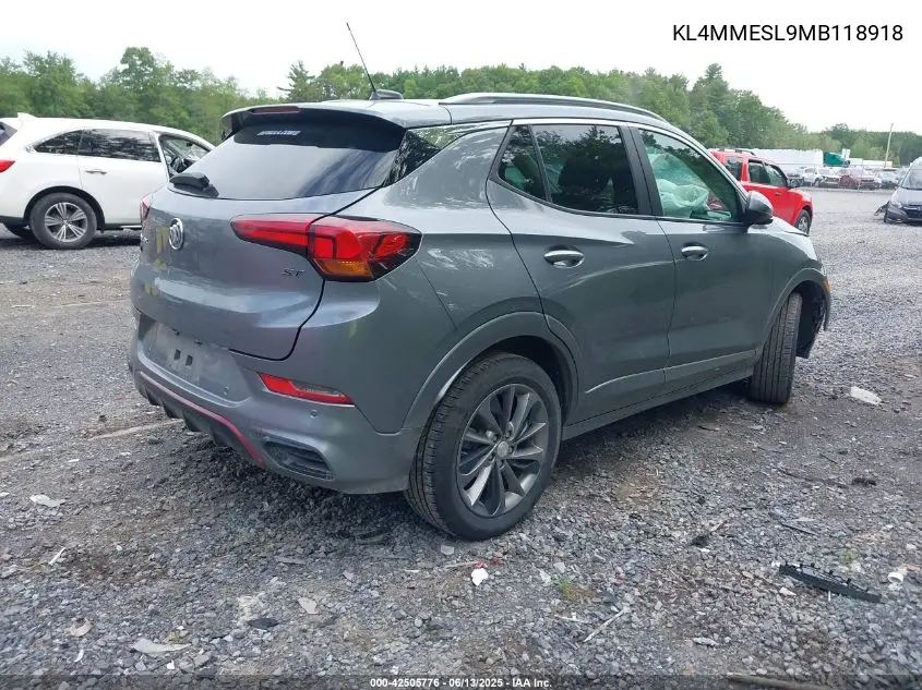 2021 Buick Encore Gx Awd Select VIN: KL4MMESL9MB118918 Lot: 42505776