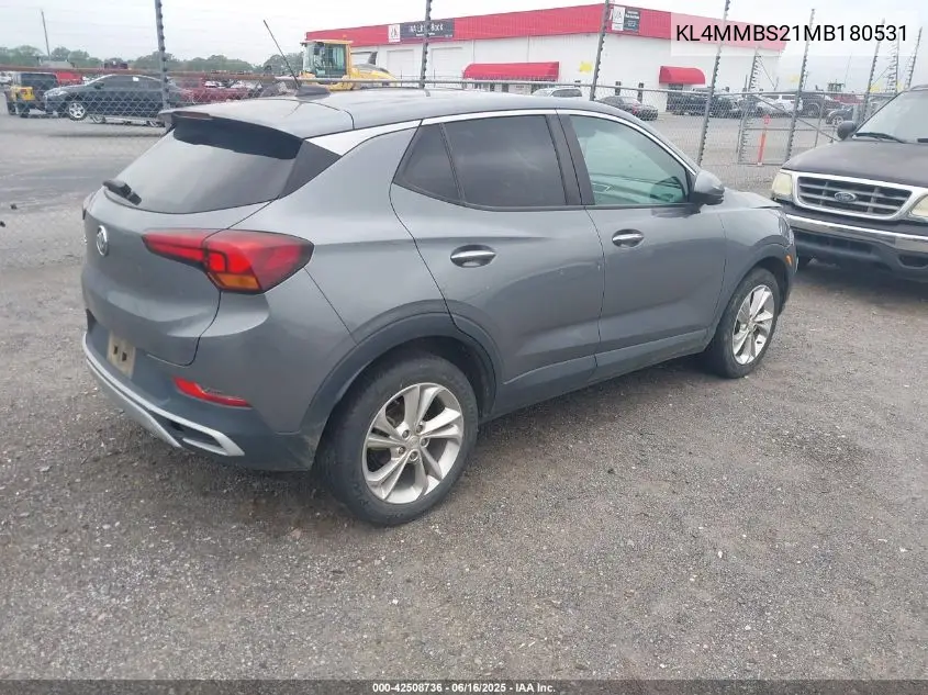 2021 Buick Encore Gx Fwd Preferred VIN: KL4MMBS21MB180531 Lot: 42508736