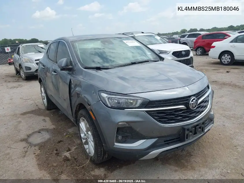2021 Buick Encore Gx Fwd Preferred VIN: KL4MMBS25MB180046 Lot: 42516465