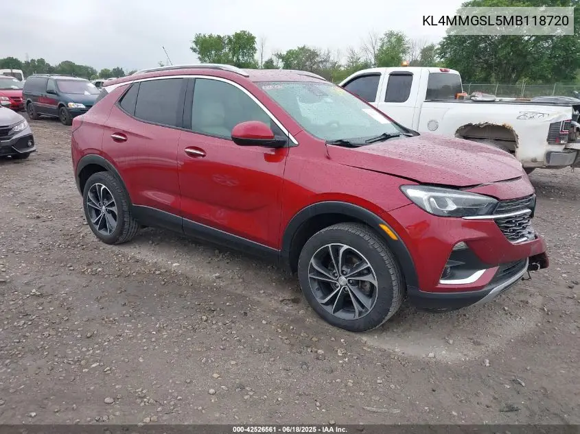 2021 Buick Encore Gx Awd Essence VIN: KL4MMGSL5MB118720 Lot: 42526561