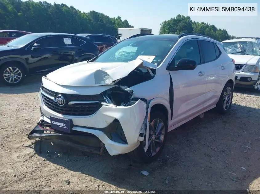2021 Buick Encore Gx Awd Select VIN: KL4MMESL5MB094438 Lot: 42549049