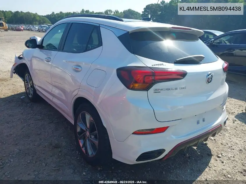 2021 Buick Encore Gx Awd Select VIN: KL4MMESL5MB094438 Lot: 42549049