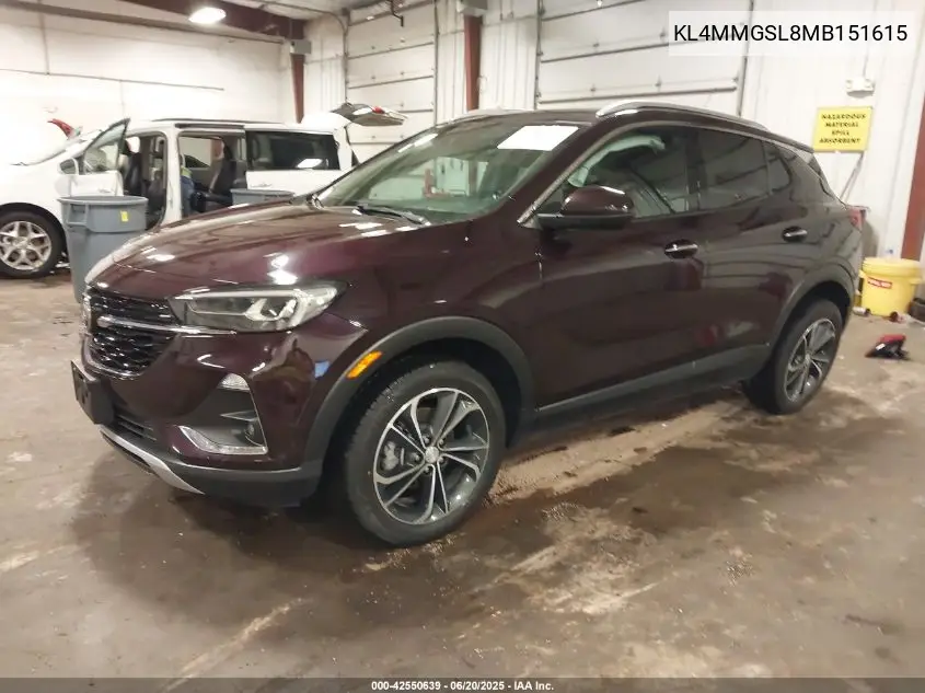 2021 Buick Encore Gx Essence VIN: KL4MMGSL8MB151615 Lot: 42550639