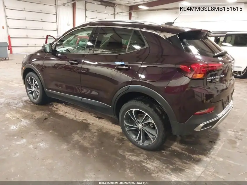 2021 Buick Encore Gx Essence VIN: KL4MMGSL8MB151615 Lot: 42550639