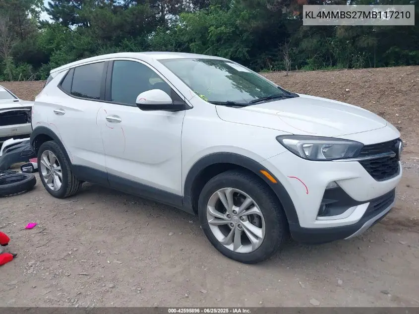 2021 Buick Encore Gx Fwd Preferred VIN: KL4MMBS27MB117210 Lot: 42595896