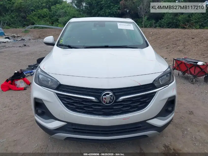 2021 Buick Encore Gx Fwd Preferred VIN: KL4MMBS27MB117210 Lot: 42595896