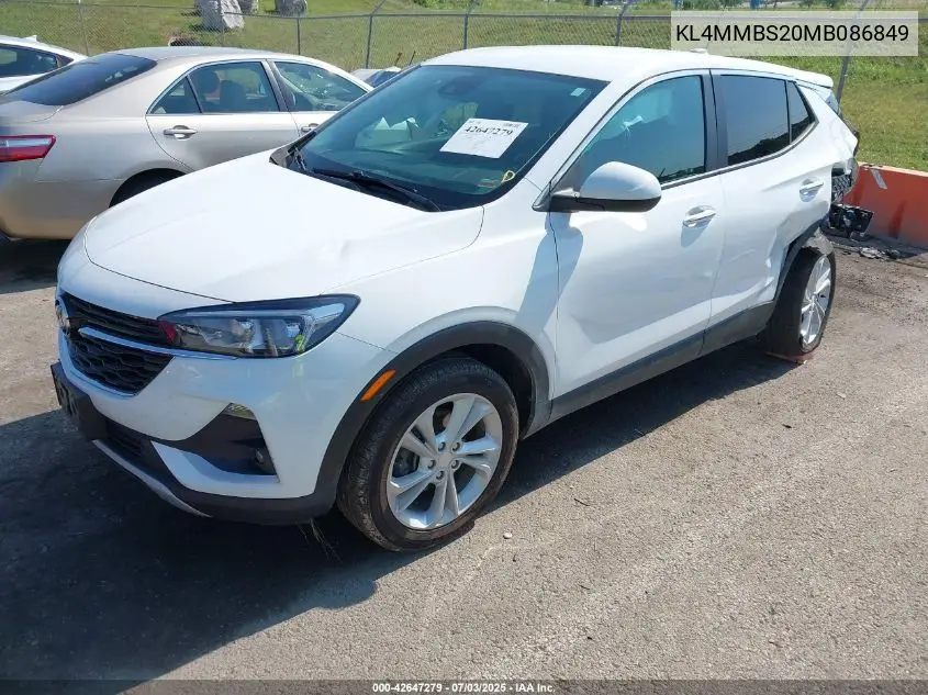 2021 Buick Encore Gx Fwd Preferred VIN: KL4MMBS20MB086849 Lot: 42647279