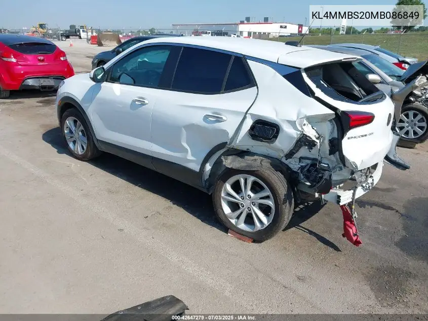 2021 Buick Encore Gx Fwd Preferred VIN: KL4MMBS20MB086849 Lot: 42647279