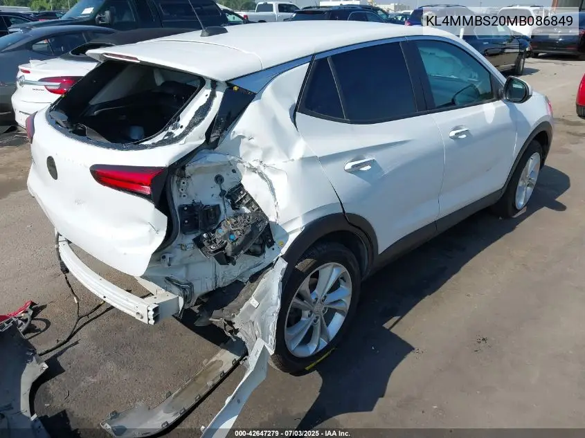 2021 Buick Encore Gx Fwd Preferred VIN: KL4MMBS20MB086849 Lot: 42647279