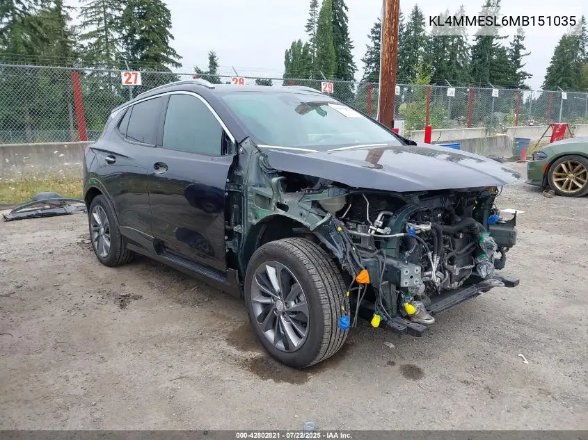 2021 Buick Encore Gx Awd Select VIN: KL4MMESL6MB151035 Lot: 42802821