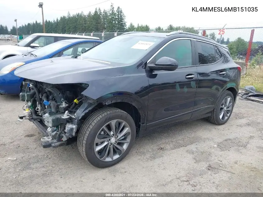 2021 Buick Encore Gx Awd Select VIN: KL4MMESL6MB151035 Lot: 42802821