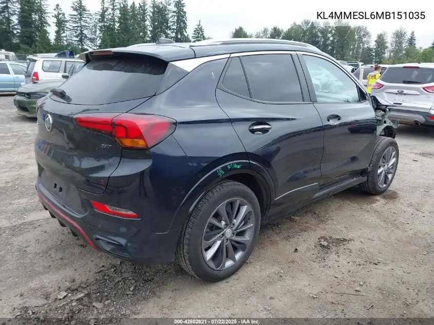 2021 Buick Encore Gx Awd Select VIN: KL4MMESL6MB151035 Lot: 42802821