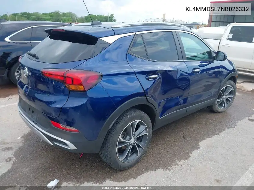 2022 Buick Encore Gx Fwd Select VIN: KL4MMDSL7NB026332 Lot: 42155826