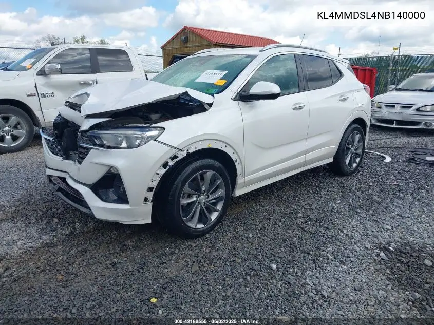 2022 Buick Encore Gx Fwd Select VIN: KL4MMDSL4NB140000 Lot: 42168555