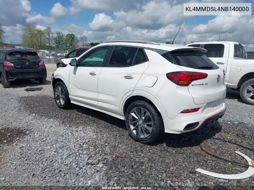 2022 Buick Encore Gx Fwd Select VIN: KL4MMDSL4NB140000 Lot: 42168555