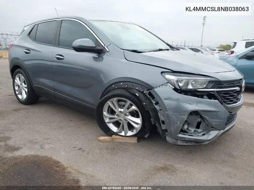 2022 Buick Encore Gx Awd Preferred VIN: KL4MMCSL8NB038063 Lot: 42194445
