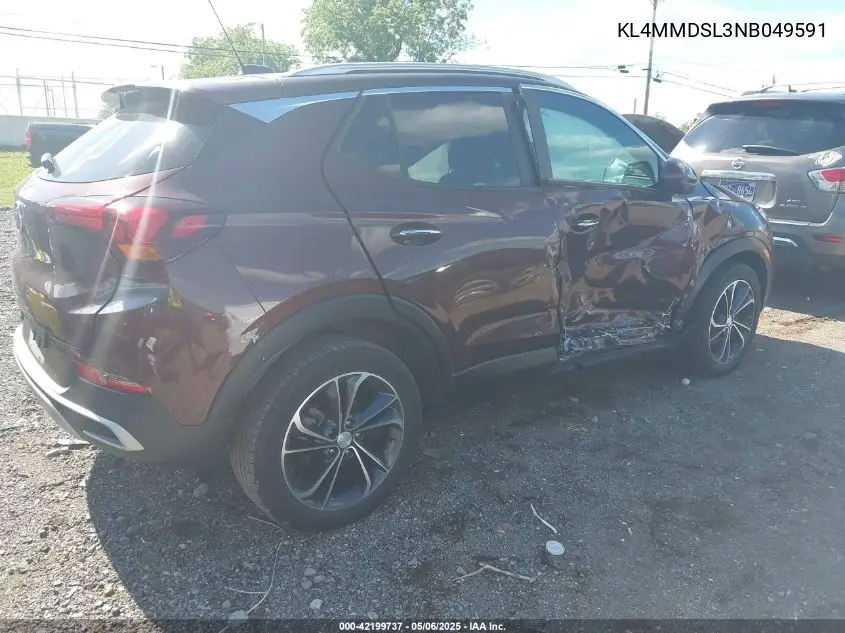 2022 Buick Encore Gx Fwd Select VIN: KL4MMDSL3NB049591 Lot: 42199737