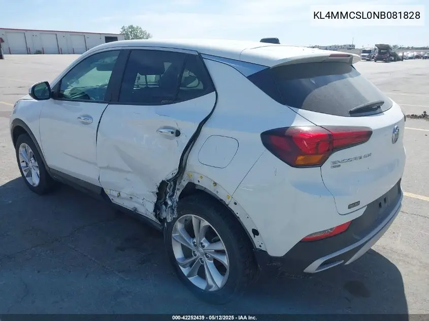 2022 Buick Encore Gx Awd Preferred VIN: KL4MMCSL0NB081828 Lot: 42252439