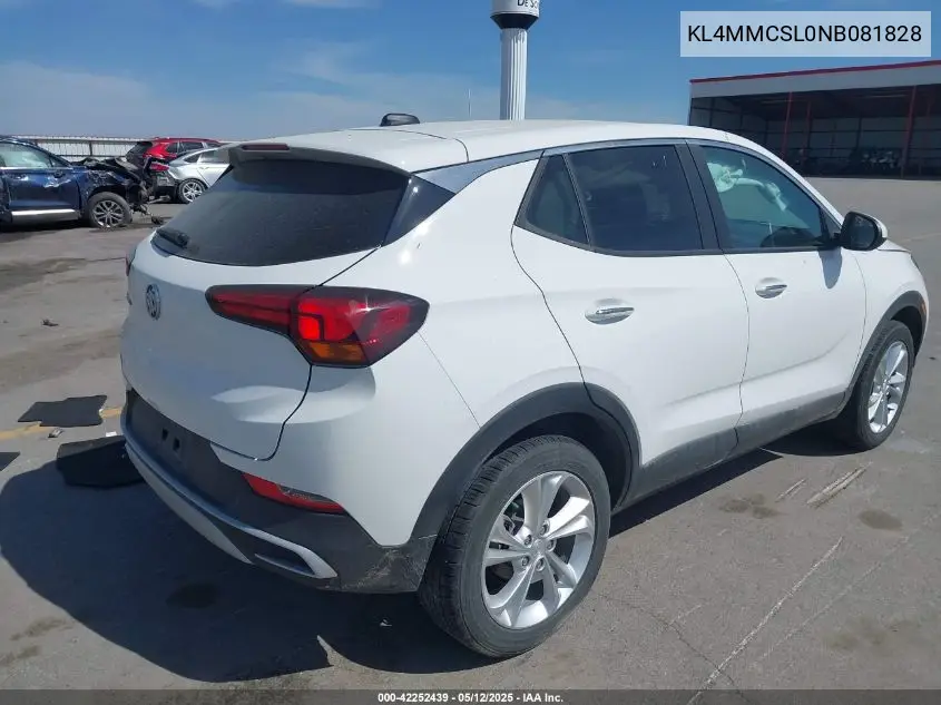 2022 Buick Encore Gx Awd Preferred VIN: KL4MMCSL0NB081828 Lot: 42252439