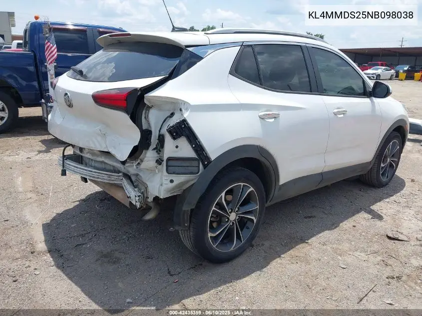 2022 Buick Encore Gx Fwd Select VIN: KL4MMDS25NB098038 Lot: 42435359