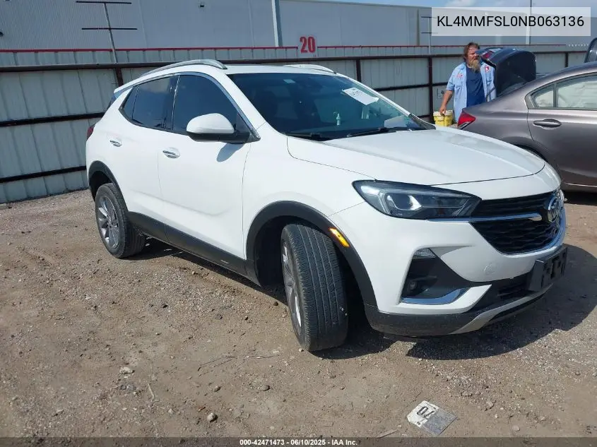 2022 Buick Encore Gx Fwd Essence VIN: KL4MMFSL0NB063136 Lot: 42471473