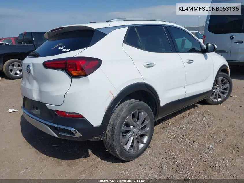2022 Buick Encore Gx Fwd Essence VIN: KL4MMFSL0NB063136 Lot: 42471473
