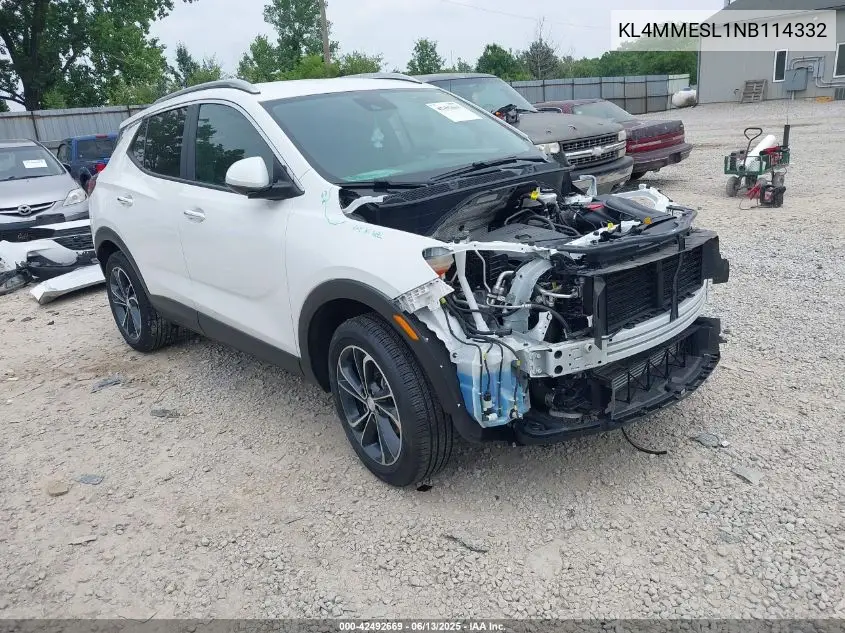 2022 Buick Encore Gx Awd Select VIN: KL4MMESL1NB114332 Lot: 42492669
