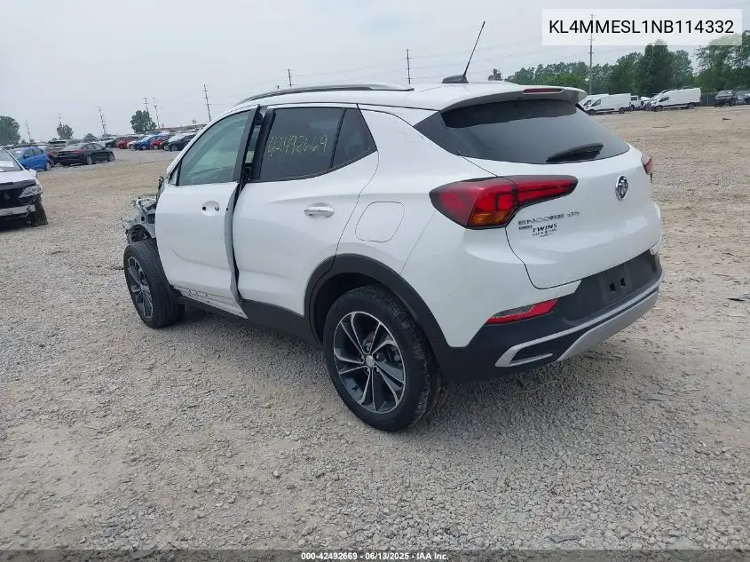 2022 Buick Encore Gx Awd Select VIN: KL4MMESL1NB114332 Lot: 42492669