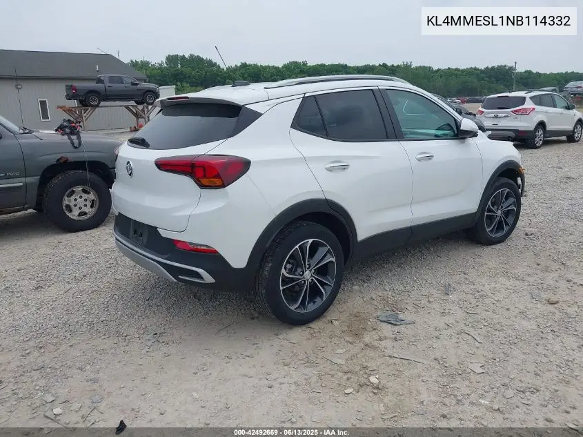 2022 Buick Encore Gx Awd Select VIN: KL4MMESL1NB114332 Lot: 42492669