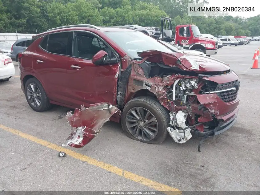 2022 Buick Encore Gx Awd Essence VIN: KL4MMGSL2NB026384 Lot: 42494865