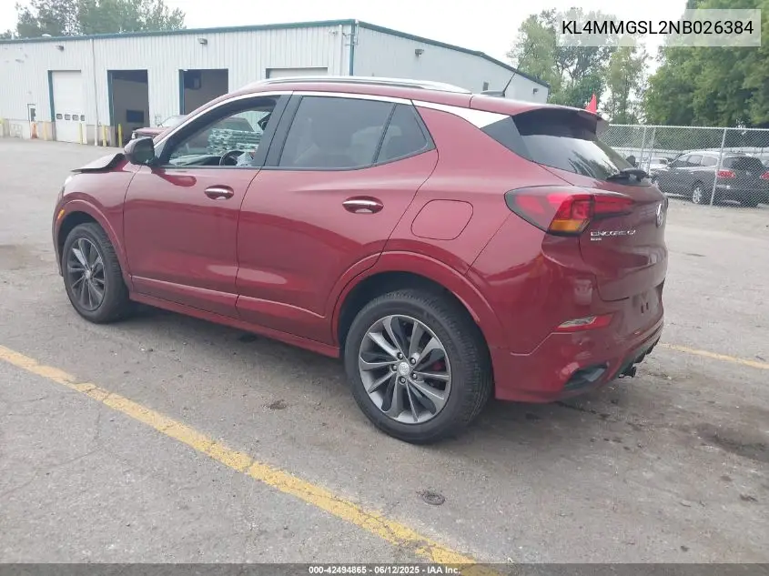 2022 Buick Encore Gx Awd Essence VIN: KL4MMGSL2NB026384 Lot: 42494865