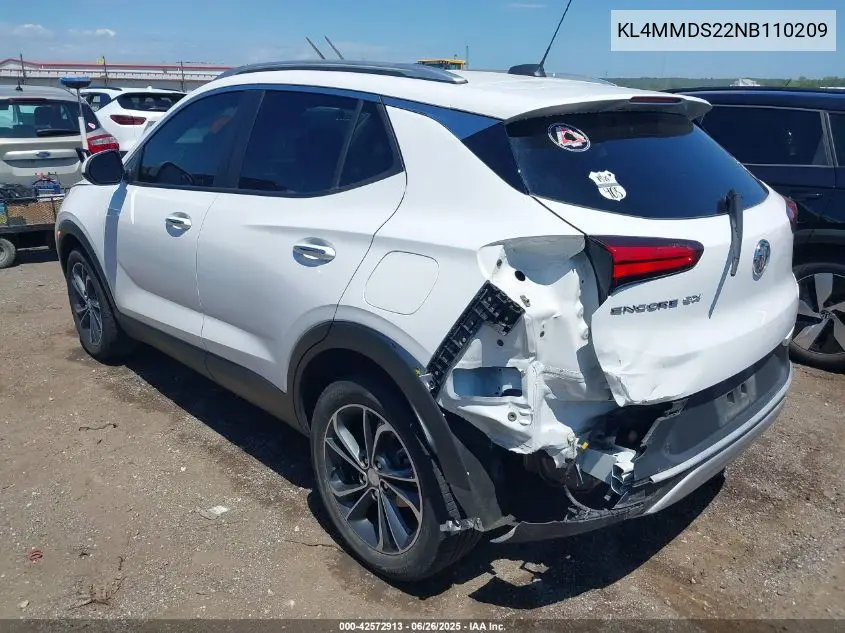 2022 Buick Encore Gx Fwd Select VIN: KL4MMDS22NB110209 Lot: 42572913