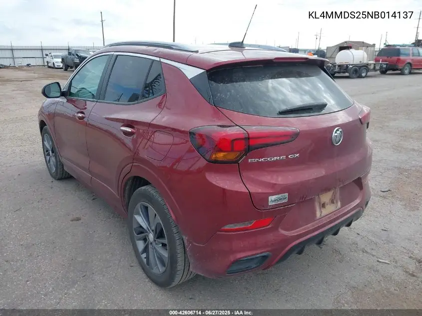 2022 Buick Encore Gx Fwd Select VIN: KL4MMDS25NB014137 Lot: 42606714