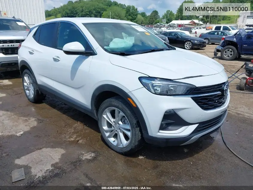 2022 Buick Encore Gx Awd Preferred VIN: KL4MMCSL5NB110000 Lot: 42645959