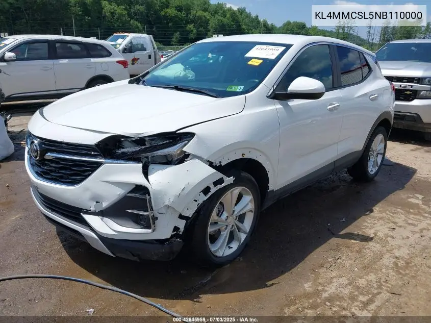 2022 Buick Encore Gx Awd Preferred VIN: KL4MMCSL5NB110000 Lot: 42645959