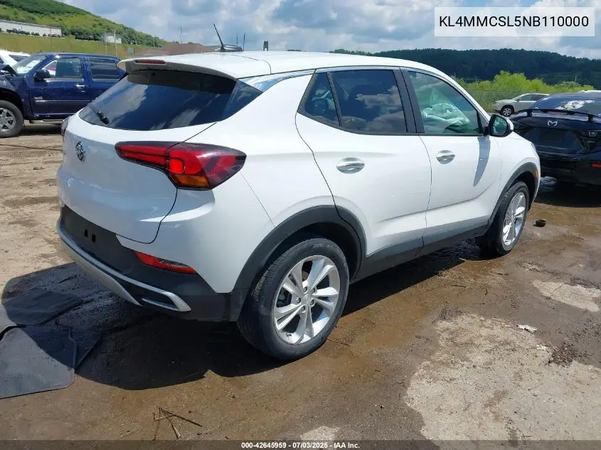 2022 Buick Encore Gx Awd Preferred VIN: KL4MMCSL5NB110000 Lot: 42645959
