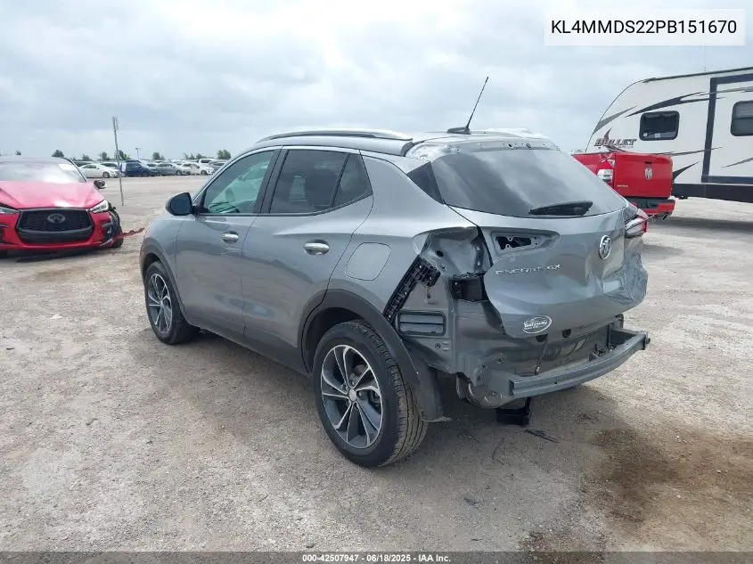 2023 Buick Encore Gx Select Fwd VIN: KL4MMDS22PB151670 Lot: 42507947