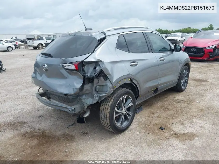 2023 Buick Encore Gx Select Fwd VIN: KL4MMDS22PB151670 Lot: 42507947