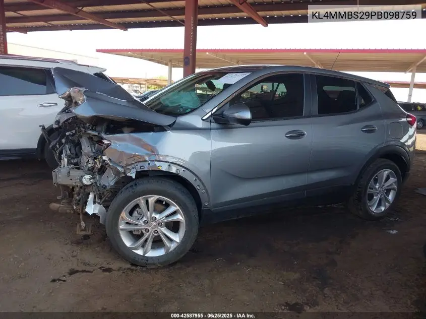 2023 Buick Encore Gx Preferred Fwd VIN: KL4MMBS29PB098759 Lot: 42587955