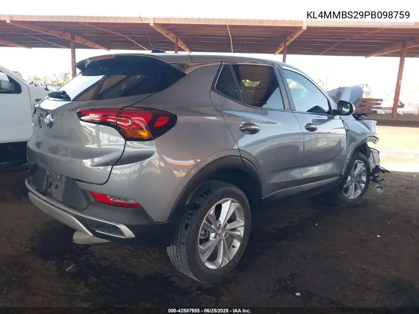 2023 Buick Encore Gx Preferred Fwd VIN: KL4MMBS29PB098759 Lot: 42587955