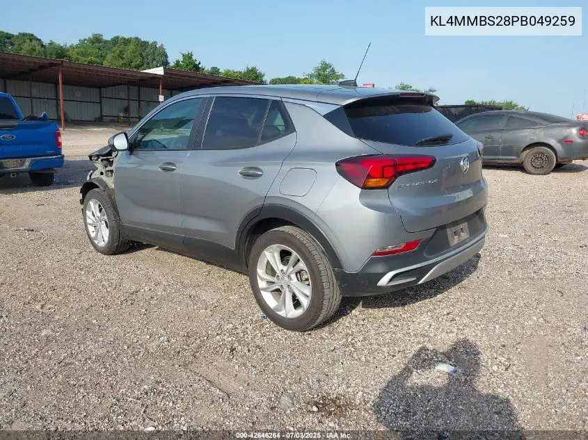 2023 Buick Encore Gx Preferred Fwd VIN: KL4MMBS28PB049259 Lot: 42646264